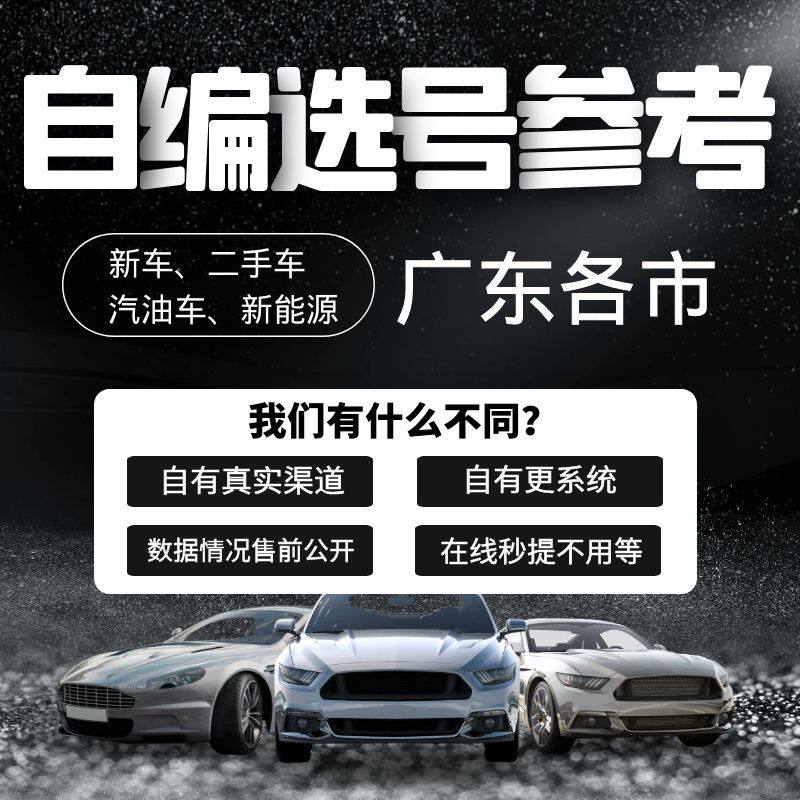 广州深圳东莞12123app广东手机新能源汽油车牌选号码自编自选号粤