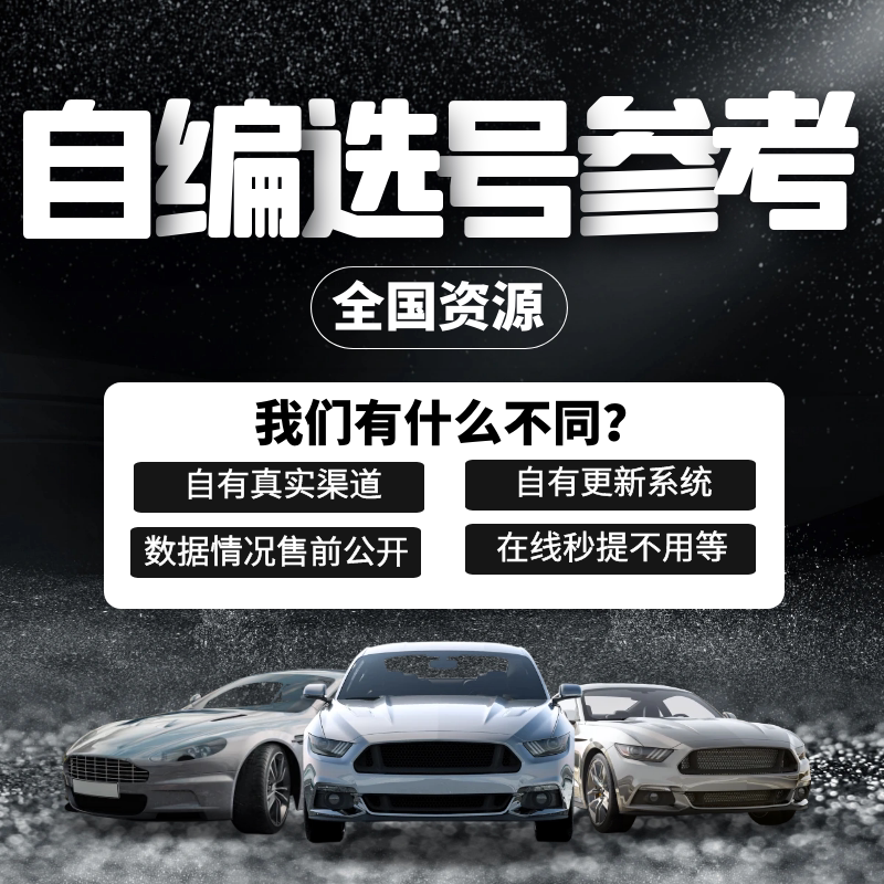 全国新汽车二手新能源车12123数据库被占用查询车牌选号自选自编