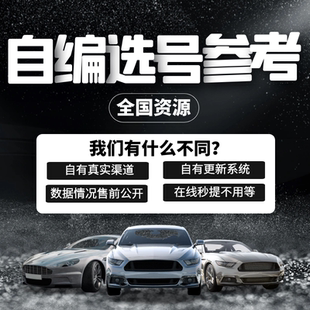 全国新汽车二手新能源车12123数据库被占用查询车牌选号自选自编