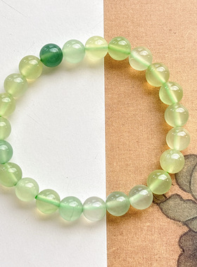 天然绿玉髓手链女款绿玉髓手串送女友闺蜜生日礼物