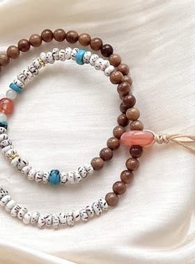 天然星月菩提库克两圈多宝手链女款手串饰品礼物送女友闺蜜