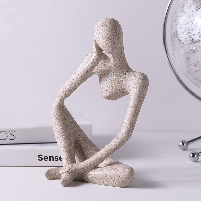 ins小众抽象人物思考者艺术摆件客厅卧室家居创意现代简约装饰品