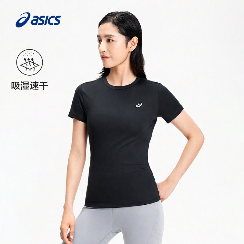 ASICS亚瑟士新款女子吸湿快干跑步短袖时尚柔软舒适轻量运动T恤