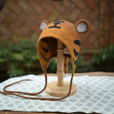 蘑菇梦遮耳精灵帽成人儿童虎年