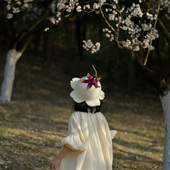 「原创手作樱花季 」日系森系羊毛毡文艺少女风春游帽防泼水显脸小