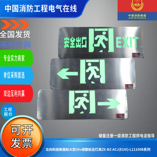 左向科技新国标大型36v疏散标志灯具ZX-BZ-ACJ(E1Ⅲ)-L11109B系列