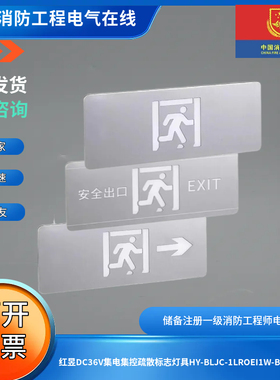 红昱DC36V集电集控疏散标志灯具HY-BLJC-1LROEI1W-B彩钢系列