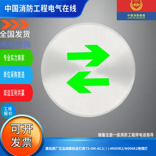鼎信原厂正品新国标地埋疏散标志灯TS-DM-ACJ(Ⅰ)-M005K2/M006K2