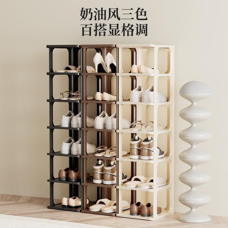 鞋架免安装拆叠加厚家用可折叠可移动防尘大容量塑料鞋子收纳神器