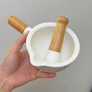 陶瓷蒜臼子捣蒜器家用手动研磨打蒜泥神器小号石臼压蒜捣碎罐擂钵