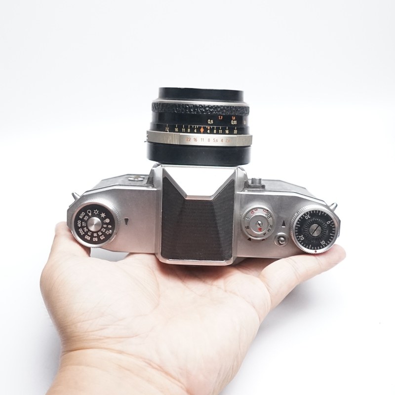 德国PRAKTICA IV 带天赛镜头50 2.8全机械135胶片单反古董照相机