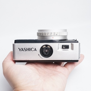 故障真品收藏 YASHICA 雅西卡126胶卷相机小巧银色旁轴老照相机真