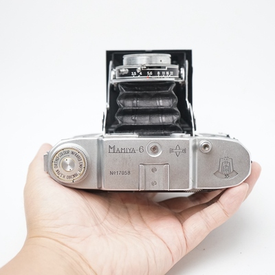 瑕疵：1954年玛米亚6 mamiya 6 K 皮腔折叠照相机120胶卷中画幅66