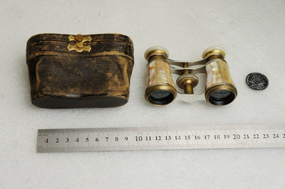 1880年法国巴黎骑士牌CHEVALIER paris 珍珠母贝望远镜 收藏古董