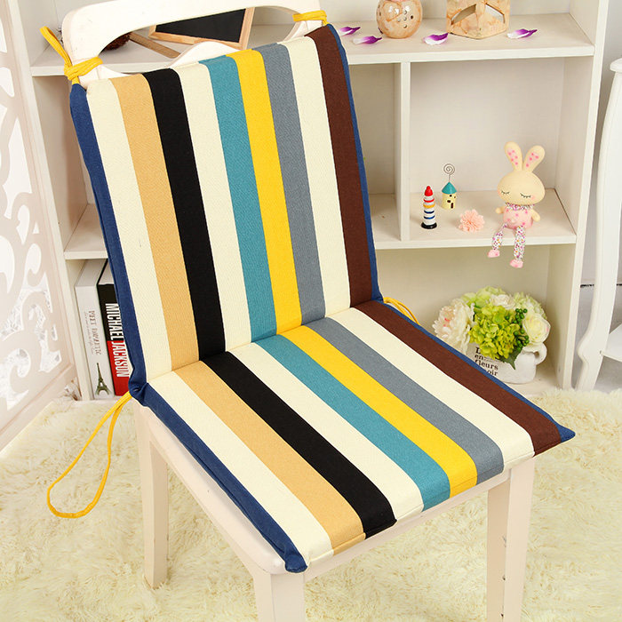 全棉帆布连体坐垫靠垫一体办公室久坐椅子垫餐桌椅垫靠背屁股垫子