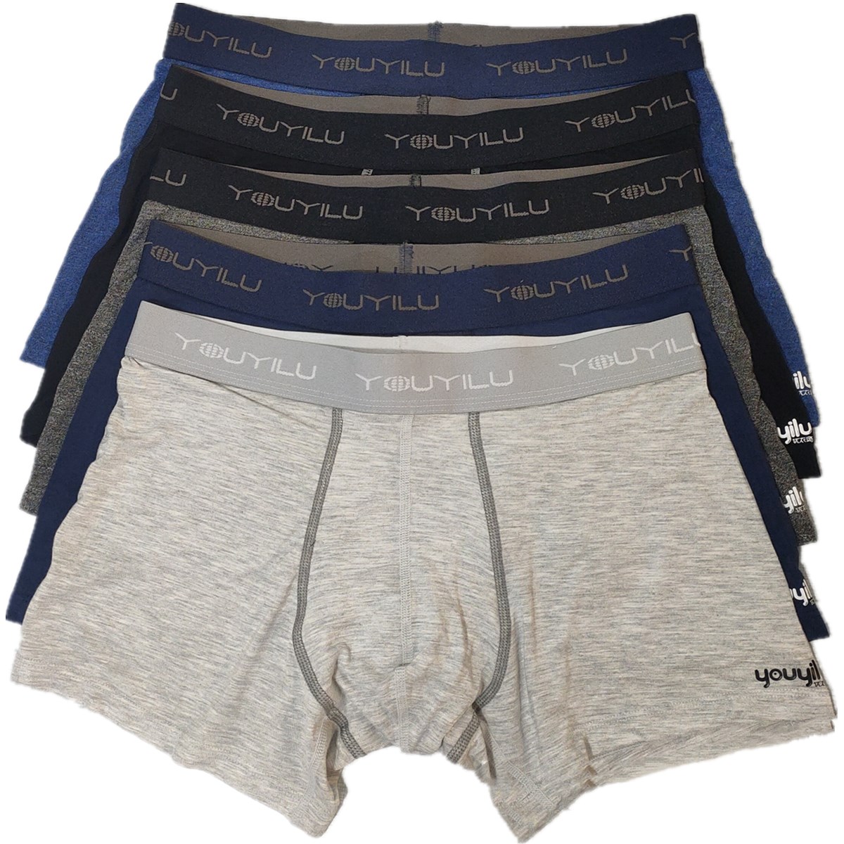 优衣璐里库带网莫代尔男款平口裤