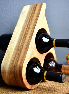 泰国木雕红酒架创意摆件