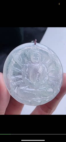 52.7-5.2mm,水润   白冰千手观音 天然翡翠A货，yus6929-102