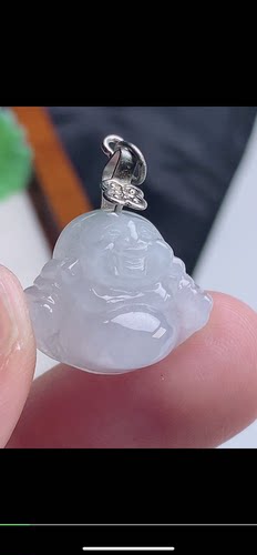 裸石16.3-20-9.3mm,水润  饱满冰透佛公吊坠天然翡翠A货aaa6727七