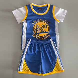成人儿童短袖假两件篮球服套装库里球衣男女童运动速干训练服定制