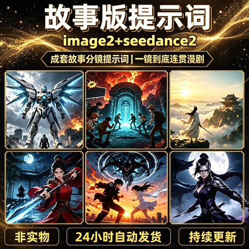 ai故事版调度提示词image2seedance2漫剧电商Tk带货视频LibTV教程
