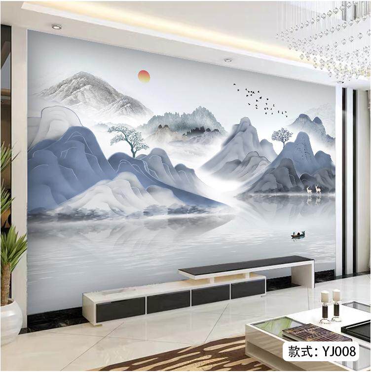 竹木纤维电视背景轻奢北欧现代简约仿大理石墙护墙板碳晶板集成