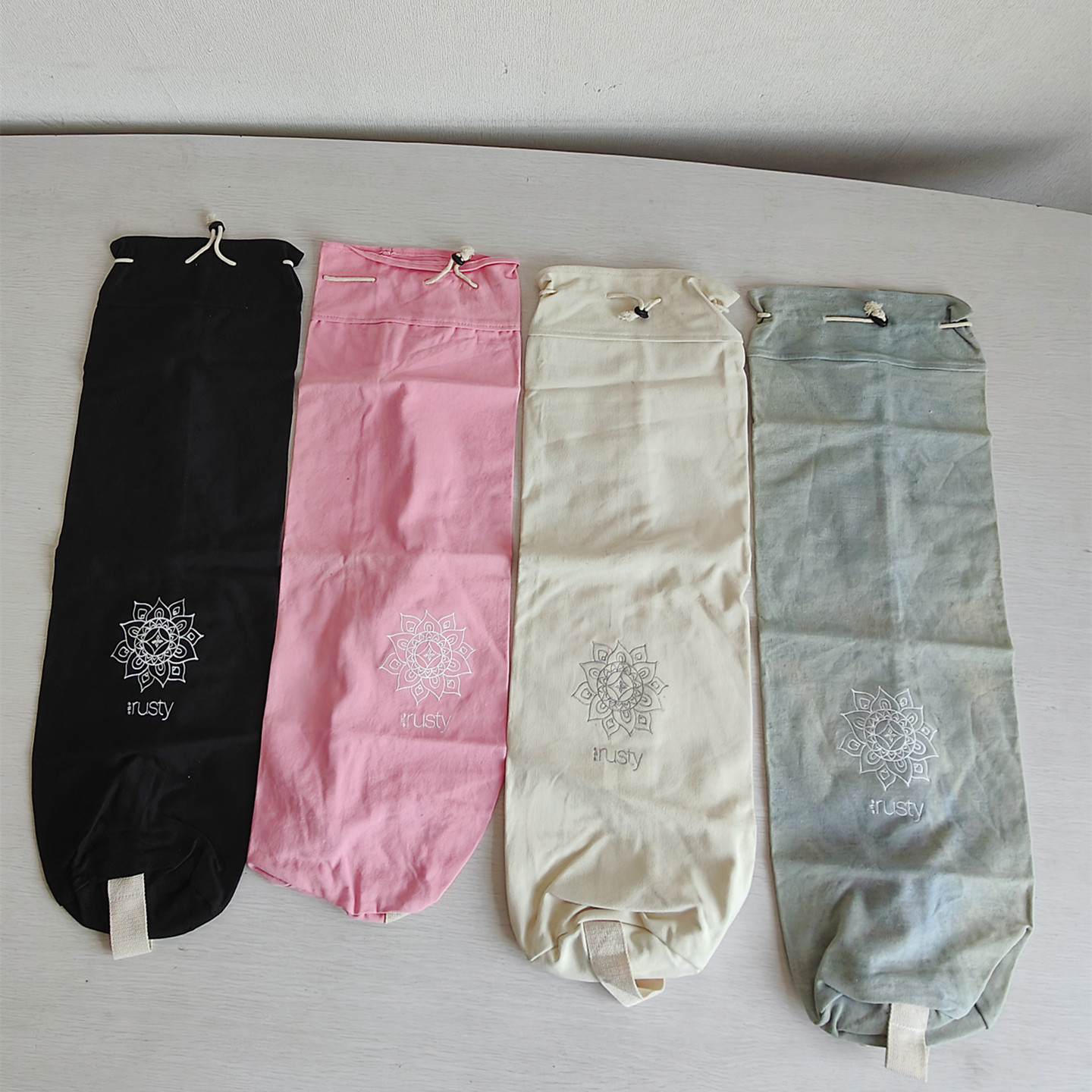 出口原单运动圆筒长款瑜伽垫套黑色牛仔全棉收口抽绳绣花卷垫套包,运动/瑜伽/健身/球迷用品,瑜伽包,淘宝优惠券,粉丝福利购,淘宝优惠卷