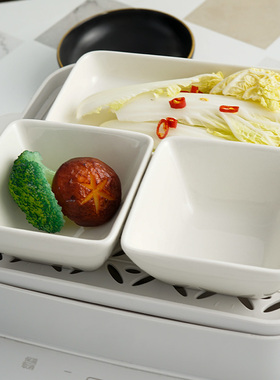 2个家用陶瓷蒸菜小方碗电蒸锅空气炸锅烤箱专用加厚深碗小菜碗