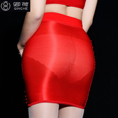 卿荷性感70D舍宾包臀裙 紧身超短裙半身裙透明丝袜成人内衣女诱惑
