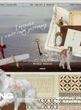 3SD3 复古欧式宫廷风艺术装饰画小物品框书籍封面背景免扣PNG素材