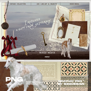 3SD3 复古欧式宫廷风艺术装饰画小物品框书籍封面背景免扣PNG素材