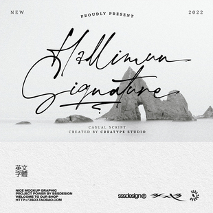 PROCREATE高级文艺随意潇洒艺术连笔手写签名PSMAC英文字体安装包