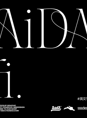 3SD3高级复古极简欧式宫廷婚礼新古典主义完美超细衬线英文字体包