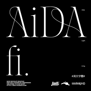 3SD3高级复古极简欧式宫廷婚礼新古典主义完美超细衬线英文字体包