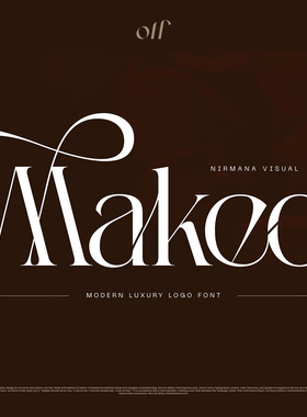 3SD3现代新古典主义英伦豪华婚礼服装品牌艺术衬线花体AI英文字体