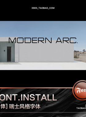 3SD3瑞士国际主义个性潮流艺术无衬线PSAI英文字体安装包设计素材