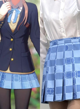 定制JK制服学园偶像大师模仿COS花海咲季格裙动漫百褶裙初星学院