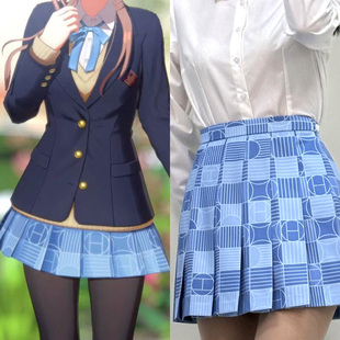 定制JK制服学园偶像大师模仿COS花海咲季格裙动漫百褶裙初星学院