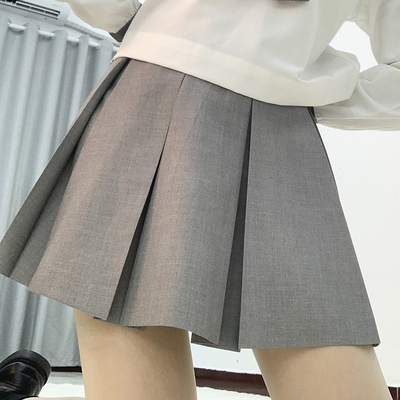 原创箱褶裙超短jk制服