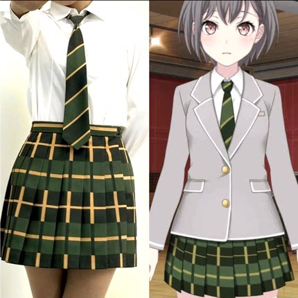 定制JK制服BanG Dream一年级羽丘冬夏季校服格子短裙动漫模仿COS