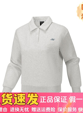 Skechers斯凯奇2026新款女士秋冬舒适百搭针织套头卫衣P126W005