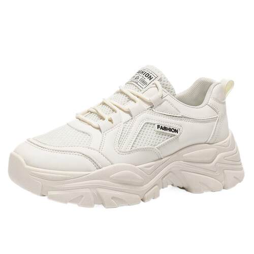 男鞋秋季新款网面透气鞋子男潮流百搭厚底增高运动鞋休闲老爹鞋