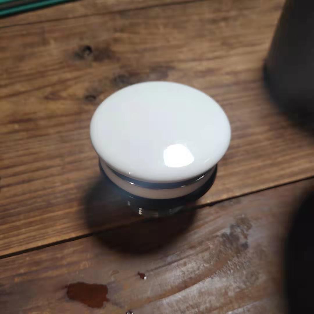 欧标下水器适用劳芬 唯宝 杜拉维特洗脸盆陶瓷弹跳下水白色 镀铬