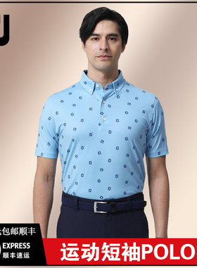 FootJoy高尔夫服装男士logo设计FJ运动舒适golf短袖POLO衫80465