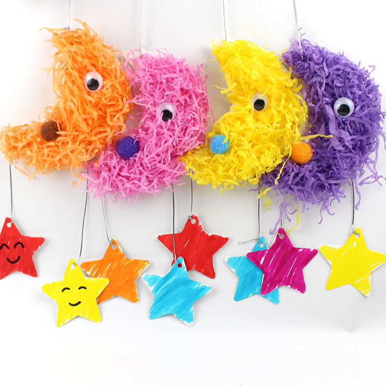 中秋节星星月亮挂件饰礼物幼儿园环境创设幼diy手工制作材料包,玩具/童车/益智/积木/模型,白模填色/模具彩绘/石膏娃娃,淘宝优惠券,粉丝福利购,淘宝优惠卷