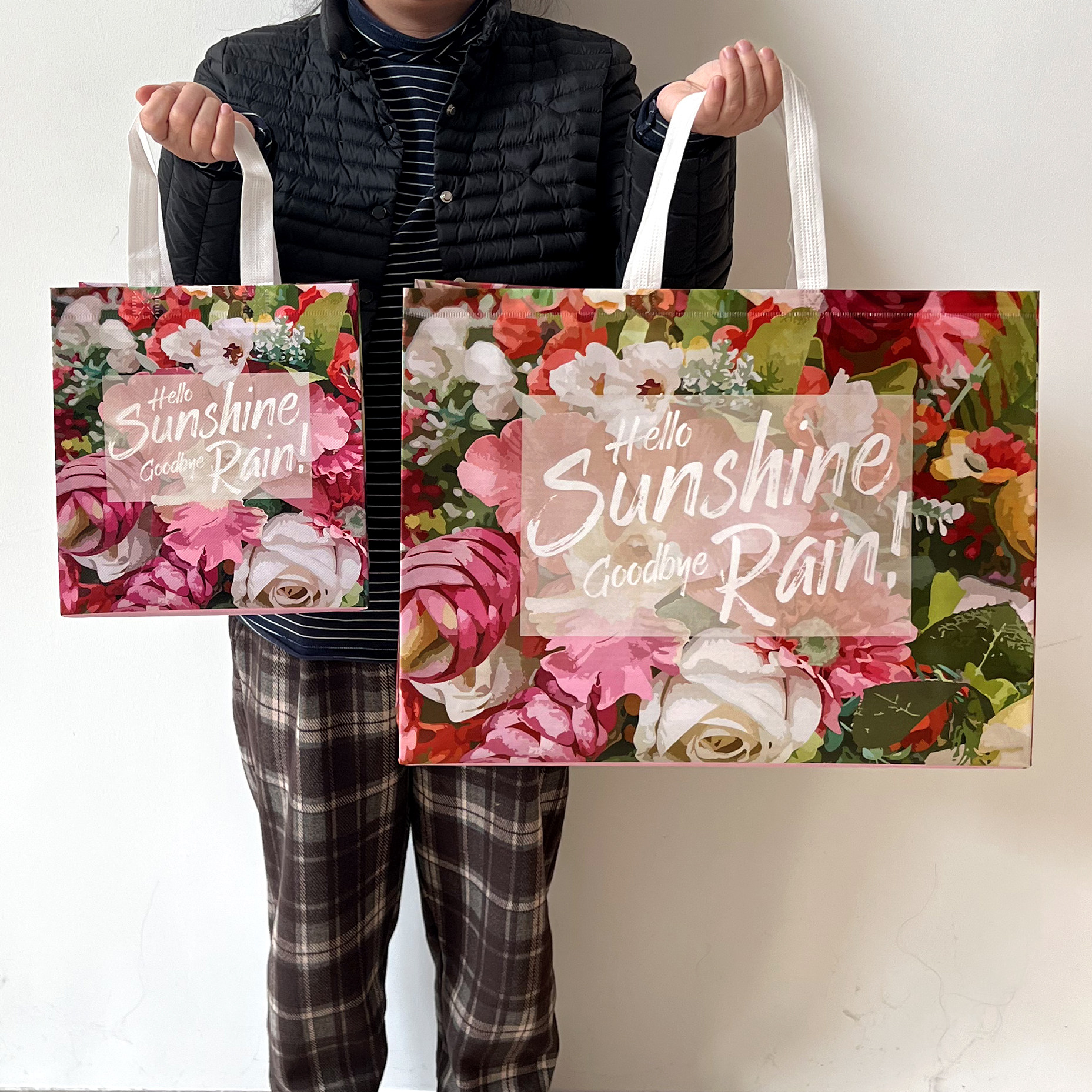 【炫丽-无纺布袋】（5个尺寸 防水防油）服装店袋子 礼品袋子