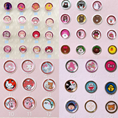 适用于iphone5678韩国熊兔指纹识别home按键贴卡通手机