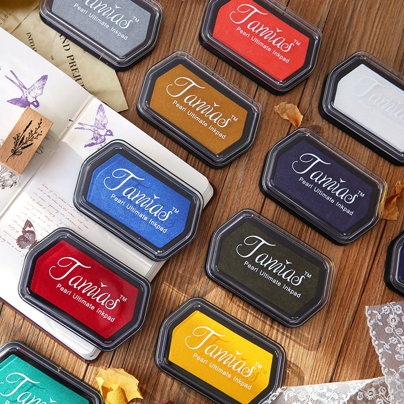 复古珠光金属色大号玫瑰金印台