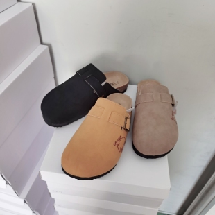 MOZ少量独+！复古原宿厚底包头日系半拖鞋一脚蹬懒人鞋勃肯拖鞋女