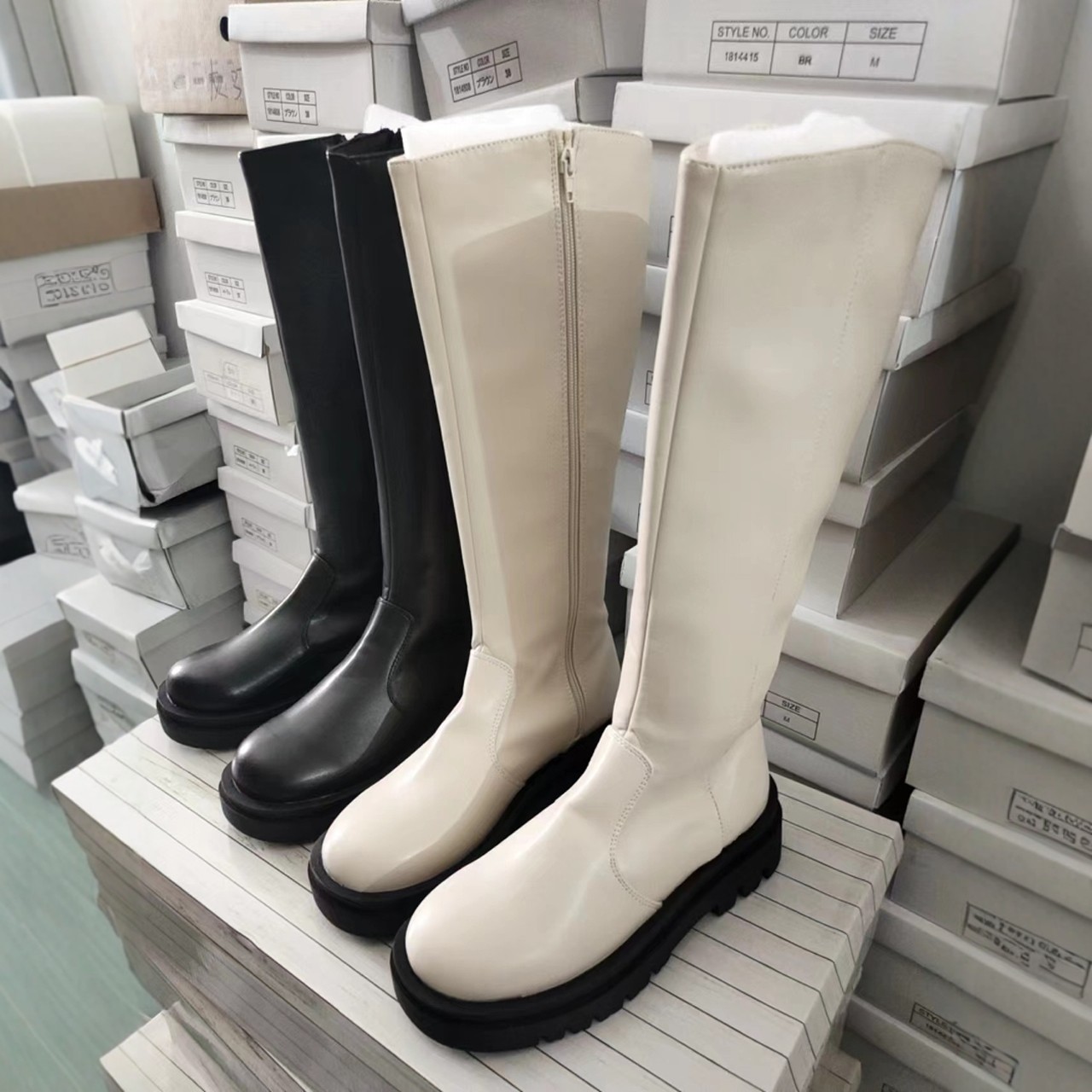 巨显瘦时髦！少量独+！英伦风复古日系骑士靴长筒靴女高筒靴子,女鞋,骑士靴,淘宝优惠券,粉丝福利购,淘宝优惠卷